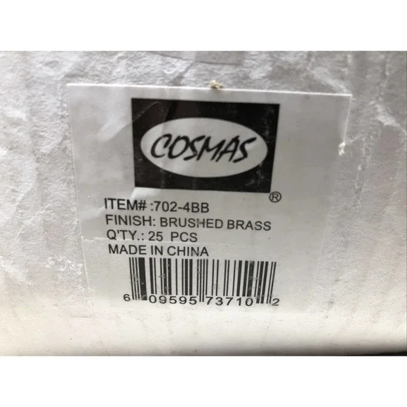 Cosmas Cabinet Hardware Brushed Brass Contemporary Handle Pull#702-4BB (25-Pack)